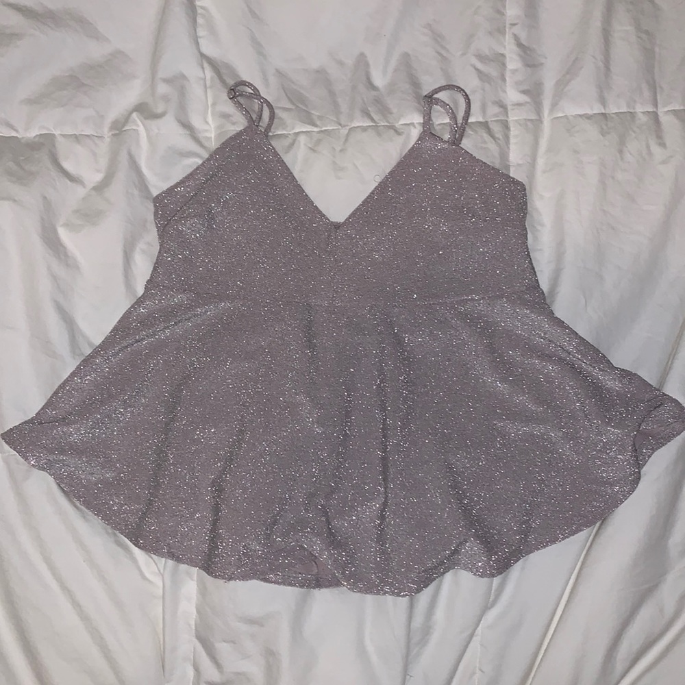 lilac sparkle top